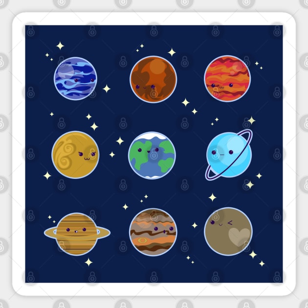 Kawaii Planets Sticker by lulubee